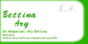 bettina ary business card